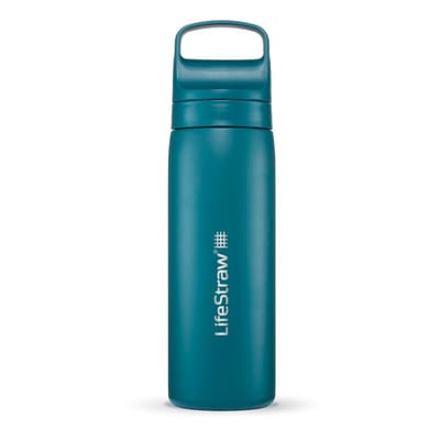 LifeStraw Go 2.0 Stainless Steel Water Filter Bottle - 500 ml - Laguna Teal