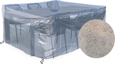 CUHOC - Diamond Tuinmeubelhoesset - Tuinsethoesset - Hoes met stormbanden,aantrekkoord,antislip en afwaterings HOCCIE - 2x1.6x0.7 M