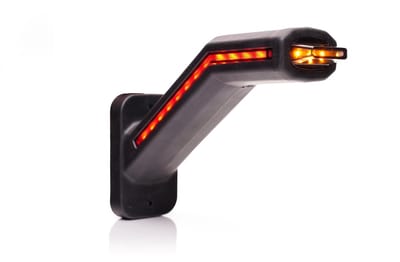 Breedtelamp - WAS - W269.1.2 Dark - Rechts - 7.3 - 18.5cm - LED - Knipperlicht - Helder - Wit/Amber/Rood - 12V-24V
