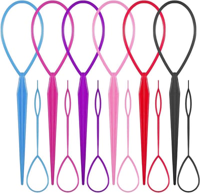 Haar Styling Tools - Vlecht Gereedschap - Haar Opsteken - 12 Stuks Set - 2 Maten - 6 Kleuren