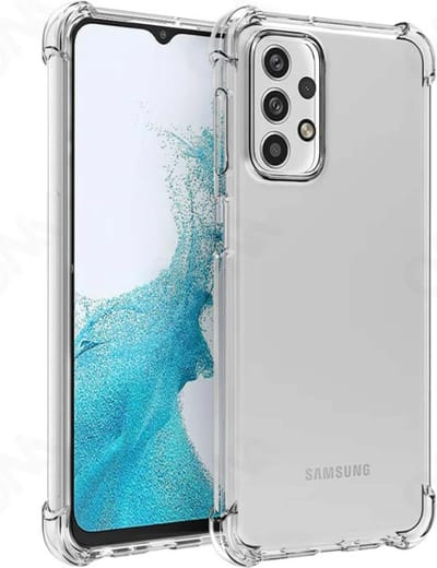 Smartphonica Telefoonhoesje Geschikt voor Samsung Galaxy A72 transparant shockproof TPU siliconen hoesje met stootrand geschikt voor Samsung Galaxy A72