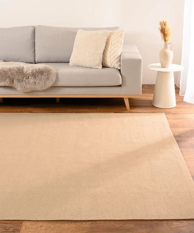 Vloerkleed katoen - Svelvik beige 160x230
