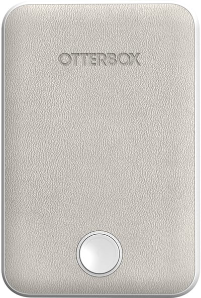 Otterbox 5.000 mAh Magnetische Draadloze Powerbank - Compatibel met MagSafe - Reisformaat - Ultra Dun - Compact - Beige/Wit