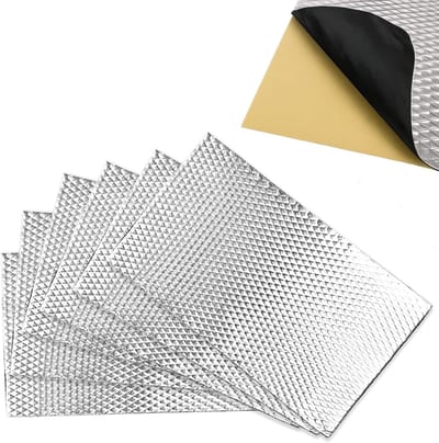 2 mm Zelfklevende Dempingsmatten - 6 Stuks Isolatiematten - Zelfklevende Anti-Duim Mat 40 x 25 cm - Auto Isolatie Zelfklevende Anti-Duim Isolatiemat Voertuigisolatie