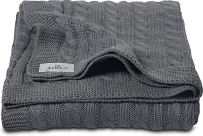 Jollein Deken Cable 75x100 cm - Antraciet