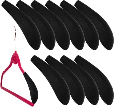 Schouderbeschermers - Kledinghangers - Kleding Beschermen - Voorkomt Uitglijden - 10 Stuks - Zwart