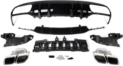 Achterbumper - Voor Mercedes C-Klasse C205/A205 Coupe/Convertible 2015-2018 - Auto accessoires - Splitter lip - C63 stijl