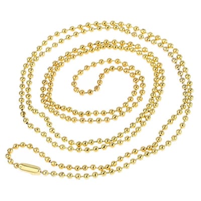Fako Bijoux® - Bolletjes Ketting - Ball Chain - RVS - Stainless Steel - 2mm - 60cm - Goudkleurig