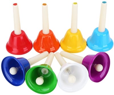 Dailygoods- Handbells Set van 8 Tonen - Diatonische Belletjes - Muziek Onderwijs - Bruiloft Decoratie - Kinderorkest - Glockenspiel Kit