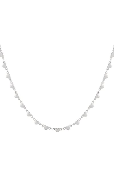 lange ketting-stainlesssteel-ketting-hartjes-zilver-cadeau-feestdagen