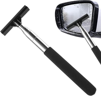 Ruitenreiniger Auto - Glasreiniger Camper - Veilig Zicht - Verstelbaar Telescoopmechanisme - 98 cm - Zwart