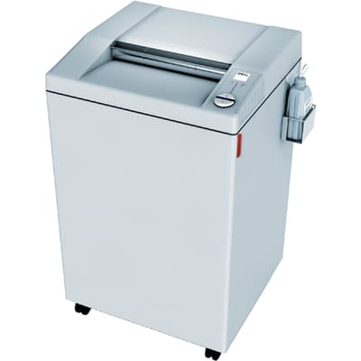 IDEAL papiervernietiger 4005 MC, micro cut 0,8 x 12 mm, P-6, 165 l, 13-15 vel snijcapaciteit, olievernevelaar, met rollen, Blaue Engel, grijs