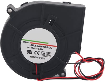 VT Goods - Borstelloze Koelventilator - Dubbele Bal Turbine - Langdurig Gebruik - 12V - Luchtblazer - Ideaal voor Camping en Picknick