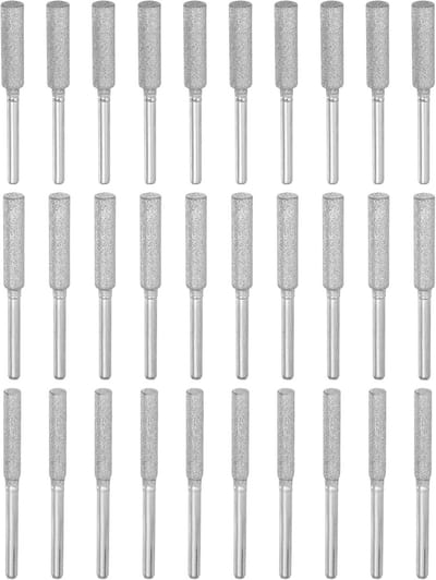 Slijpstenen Set - Vijlen Set - Kettingzaag Scherp - Diamant Coating - 3 Maten - Zilver