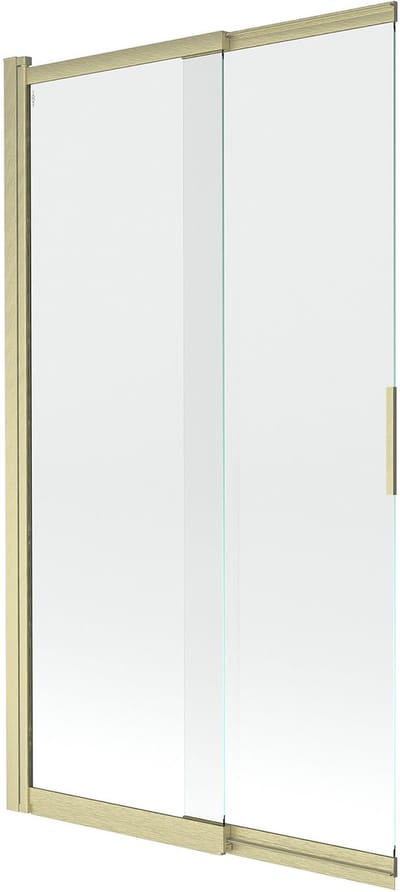 Mexen Fox badwand 2-delige schuifbare 100 x 150 , transparant, goud geborsteld - 891-100-002-55-00