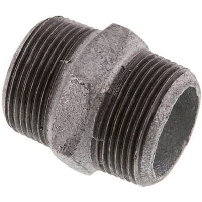 R 1 1/4'' Verzinkt Gietijzeren Borstnippel 25 Bar [2 Stuks]