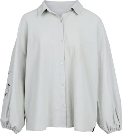 Brunotti - Maysa - Top Aqua Grey - Dames - 100% Katoen - Relaxed Fit - Lichtgewicht - M