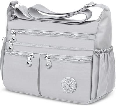 Dailygoods- Crossbody Bag - Waterdichte Nylon Tas - Grote Capaciteit - 11 Vakken - Casual Handtas - Lichtgewicht & Eenvoudig te Reinigen - Schoudertas
