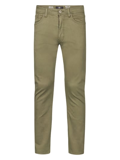 Petrol Industries - Heren Russel Gekleurde Regular Tapered Fit Jeans Flamingobreeze - Groen