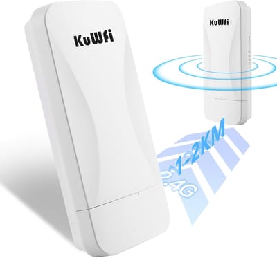 Draadloze Brug - Wifi Repeater Set - Netwerk Uitbreiding - 1KM Transmissie Afstand - 16.8 x 8.6 x 3.9 cm