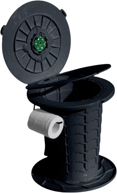Opvouwbaar Toilet - Reis Potje - Kamperen Buiten - Draagt 400 Kg - 34x32cm - Zwart