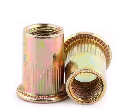 Flat Head Moeren Assortiment Set - M3/M4/M5/M6/M8/M10/M12 - 100 Stuks voor Diverse Toepassingen