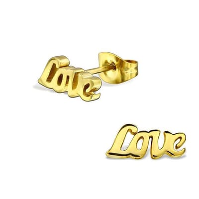 Montebello Oorbellen Bao G - 316L Staal - Love - 5 x 11 mm