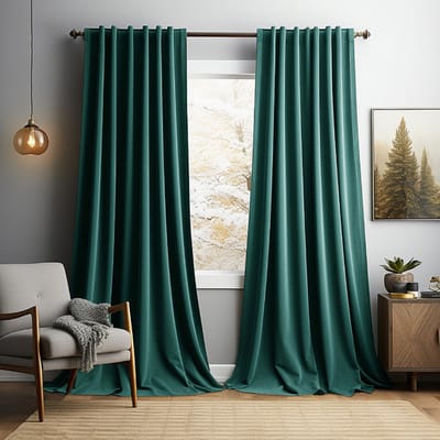 Gordijnen Blackout - Gordijnen - Gordijnen Kant en Klaar 2 Stuks - Fluwelen Gordijnen - Warmtewerend Gordijn - Geschikt Voor Woonkamer Slaapkamer - B 132 x H 274cm - Groente