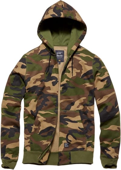 Vintage Industries Hoodie Redstone Sweatshirt met capuchon Woodland Camo