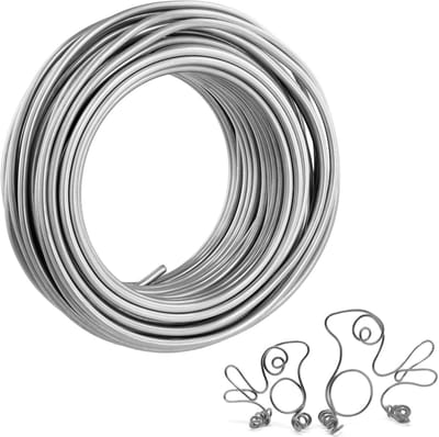 20m Zacht Aluminium Draad Ø4mm - Flexibel Draad voor Sieraden, Metaalsculpturen en Tuinieren - Zilverkleurig