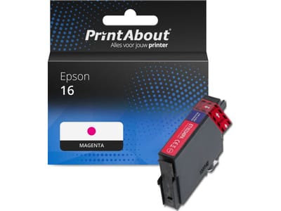PrintAbout huismerk Inktcartridge 16 (C13T16234012) Magenta Geschikt voor Epson