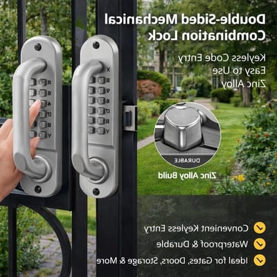 Keyless Access Deurslot met Code, Mechanisch Combinatieslot voor Veiligheid en Gemak, Geschikt voor Binnen- en Buitendeuren