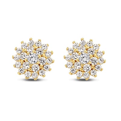 New Bling Goud 9NBG-0088 Oorknop Entourage - Zirkonia - 6mm - Goud