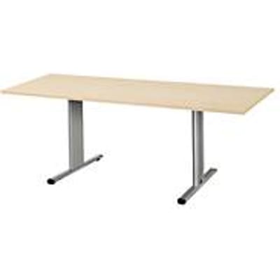 Schäfer Shop  Select Planova vergadertafel, rechthoekig, 1800 x 800 mm, ahorndecor, accentlijsten blank alu