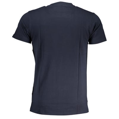 Cavalli Class Bold Witte Logo Marineblauwe T-Shirt