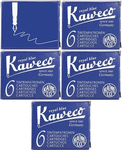 Kaweco Vulpen vullingen 5 doosjes Blauw, Royal Blue