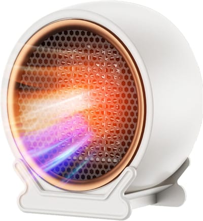 Draagbare Ruimteverwarmer 1200-1800W 2 Standen Stille Compacte Elektrische Kachel Oververhitting Beveiliging Voor Kantoor Slaapkamer En Desktop Witte Verwarming