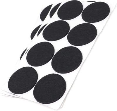Zelfklevende Viltglijders - 24 Stuks - Rond en Zwart - Ø 50 mm - Meubel- en Vloerbescherming