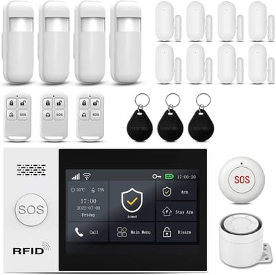 Draadloos Alarmsysteem met 4G WiFi Touchscreen en 120dB Sirene