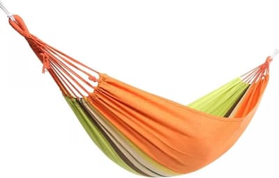 Hangmat Reizen - Hangstoel Camping - Ontspannen Buiten - Anti-rollover Ontwerp - 200 x 80 cm - Oranje