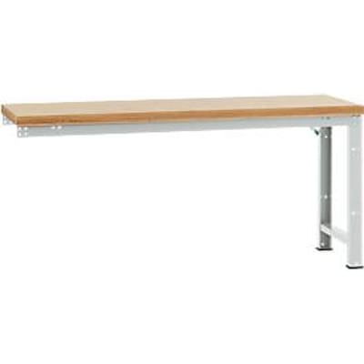 Manuflex aanbouw-werkbank Profi standaard, tafelblad multiplex, 2000 x 700 mm, lichtgrijs