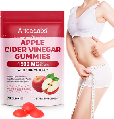 ArtoaLabs Apple Cider Vinegar Gummies met “Mother” – 1500MG ACV Extract – Appelazijn Supplement – Vegan Gummies – 90 Stuks – Dagelijkse Ondersteuning