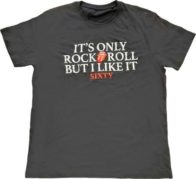 The Rolling Stones - Sixty It's Only R&R But I Like It Heren T-shirt - S - Zwart