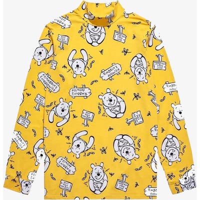 Cakeworthy Winnie the Pooh Mockneck Long Sleeve T-Shirt - M