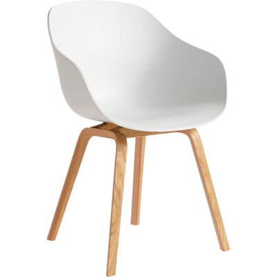 HAY About A Chair AAC 222 - Standaard glijders kunststof - Eiken gelakt (op waterbasis) - white 2.0