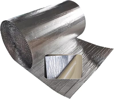 Isolatie Folie - Warmtebarrière Materiaal - Temperatuur Regulatie - 97% Zonreflectie - 10 Meter Lengte - Aluminium