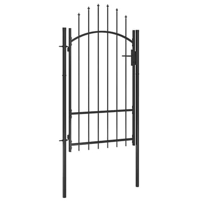 vidaXL - Tuinpoort - Woerden - staal - 1x1,7m - zwart