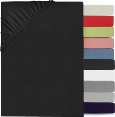 NBAP® Matrasovertrek 160x200 - Hoeslaken - Matrashoes - Super Zacht - Zwart