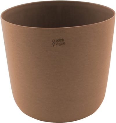 Point Virgule Garden bloempot gerecycleerd hout & steenpoeder D25cm H22cm terracotta