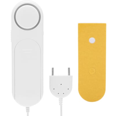 Détecteur Intelligent de Fuite d'Eau 120dB Alarme de Débordement Niveau d'Inondation Fuites pour Maison Cuisine Salle de Bain white